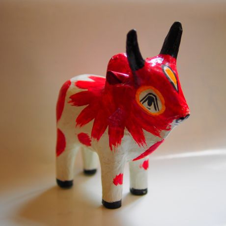 paper mache cow